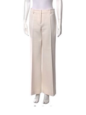 Derek Lam Crosby Wide Leg Linen Pants Cream High Waist Tailored Size 12 Luxury